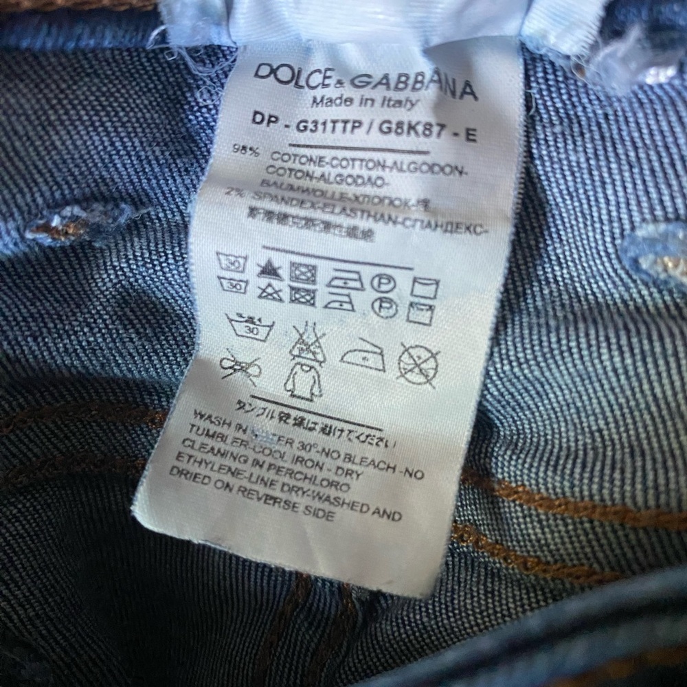 Dolce & Gabbana Men's Blue Jeans, 34x29, Good Condition, Slim Straight - Picture 4 of 9
